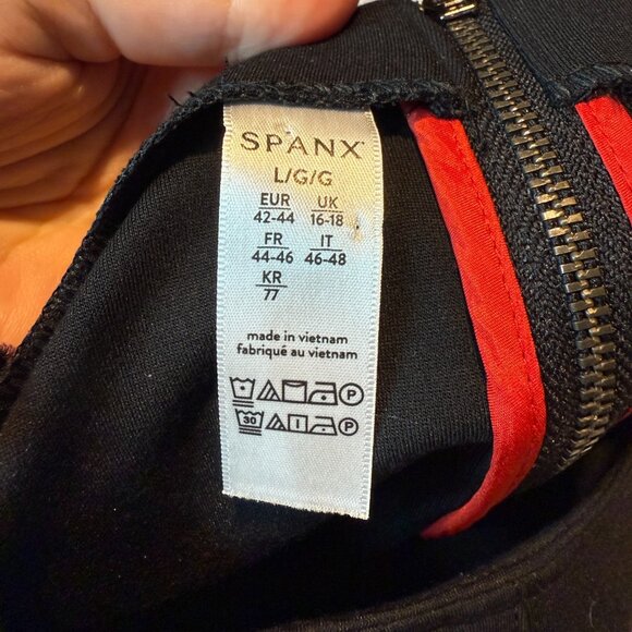 Spanx Women L Perfect Fit & Flare Dress Short Length Sleeveless Black Slimming - Picture 4 of 9